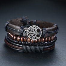 Charger l'image dans la galerie, Gratuit-Ensemble de bracelets tressés en cuir (4pcs)